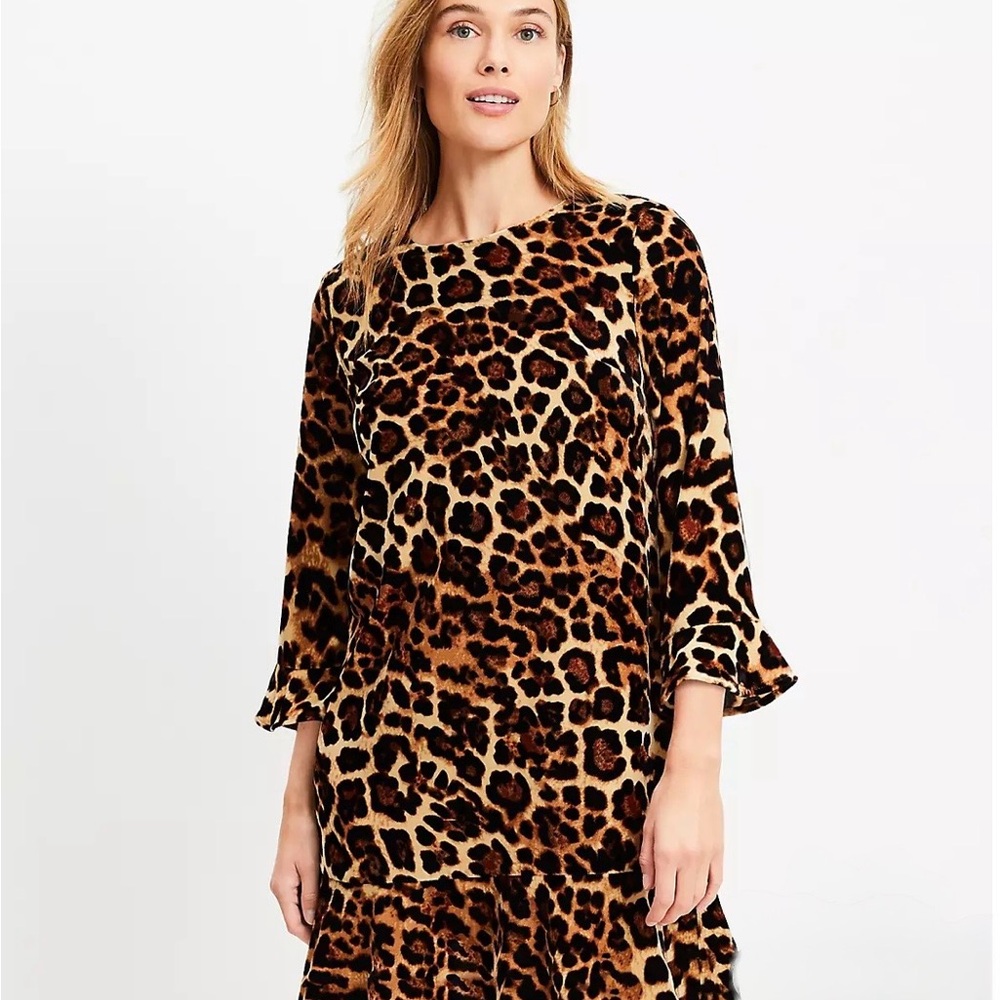 LOFT Leopard Print Mini Dress